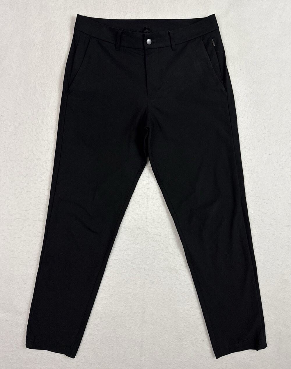 Lululemon Commission Slim Fit Pants Mens Size 31 Black Warpstreme M5439S Chino